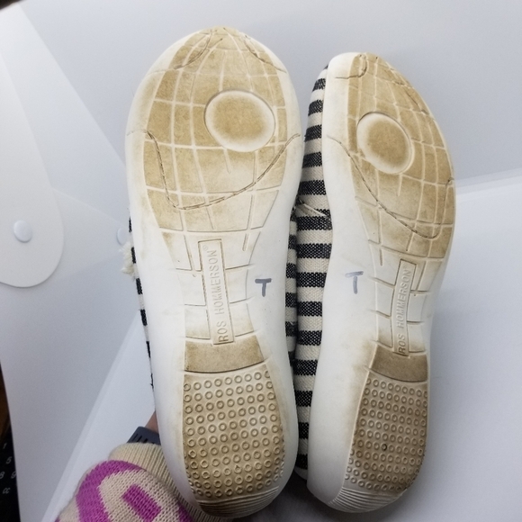 Ros Hommerson Calypso striped slip-on sneaker in black/cream size 9 - Picture 10 of 10